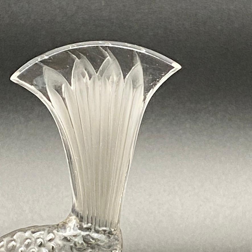 Peacock Head Mascot by R.Lalique in Glass 2