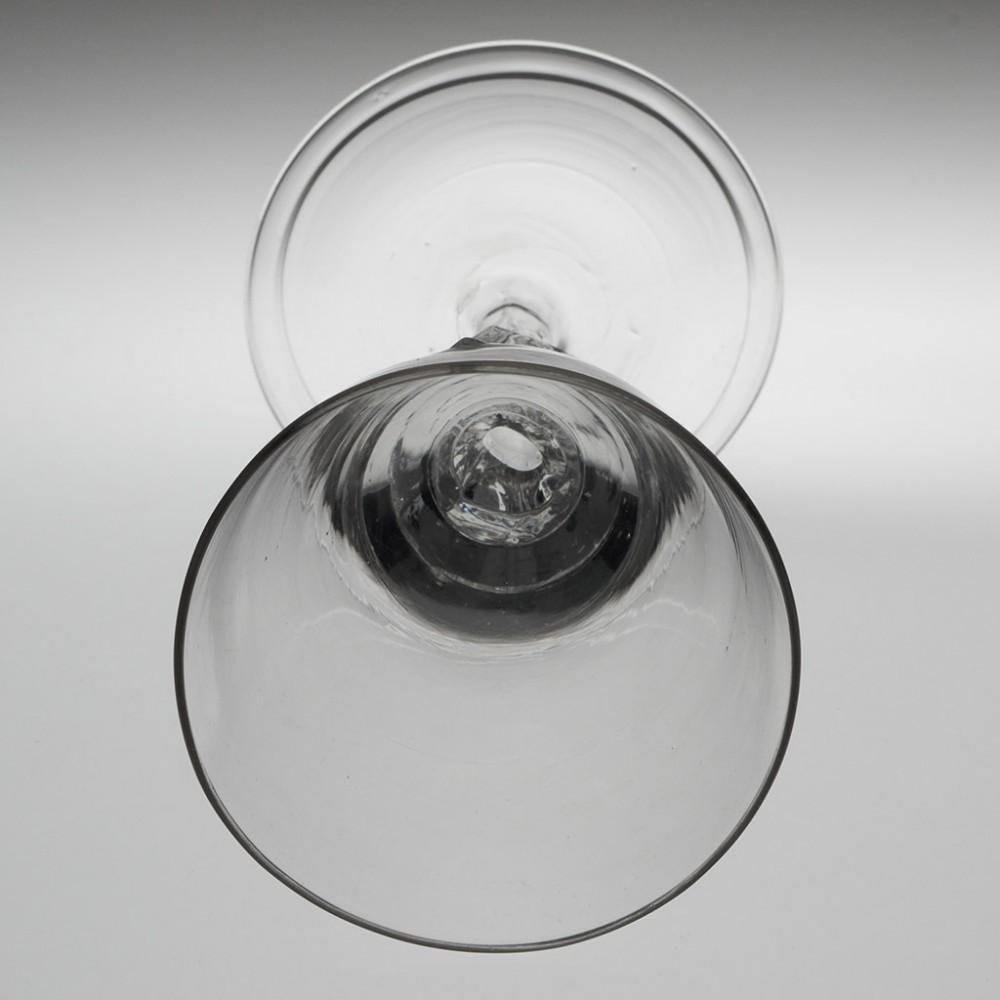 A Pedestal Stem Wine Glass, c1730 In Good Condition For Sale In Tunbridge Wells, GB