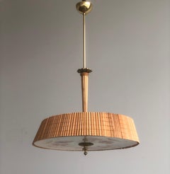 Pendant by Paavo Tynell with Diffuser Pained by Kyllikki Salmenhaara