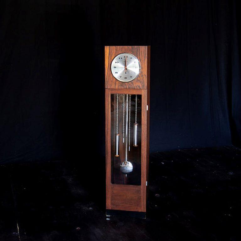 A Pendulum Table Top Grandfather Clock by Howard Miller, 1960s For Sale at 1stDibs