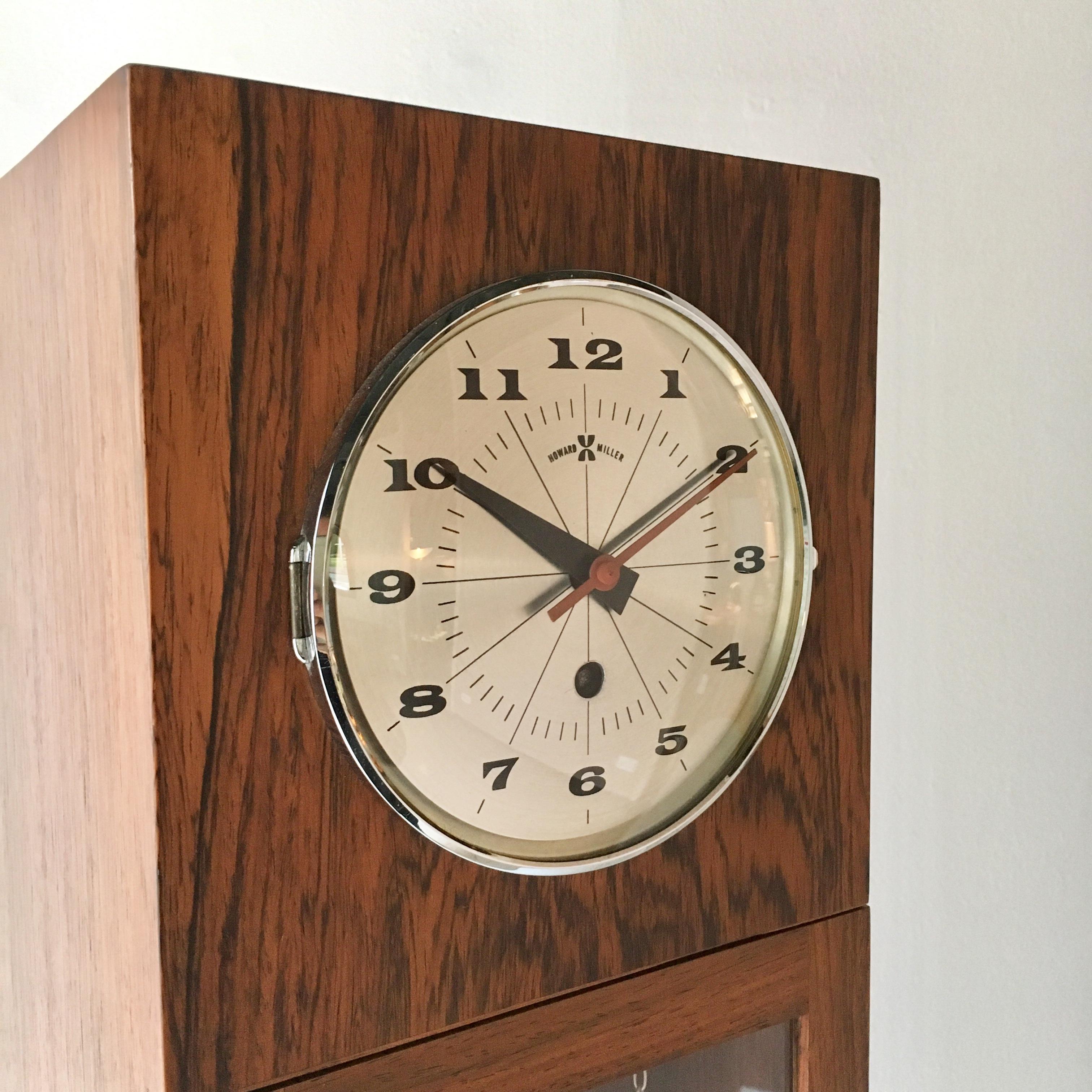 mid century grandfather clock