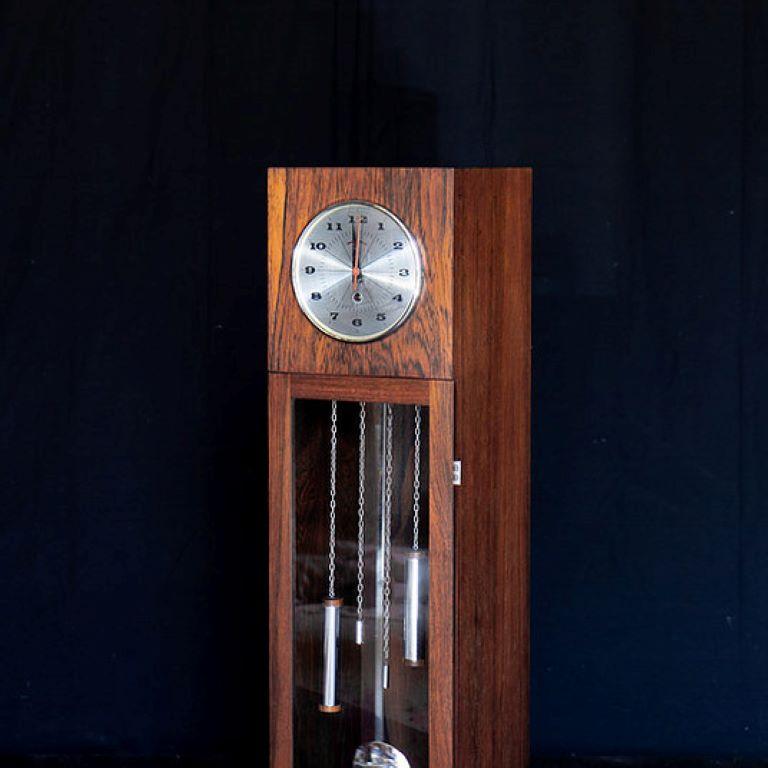 A Pendulum Table Top Grandfather Clock by Howard Miller, 1960s For Sale