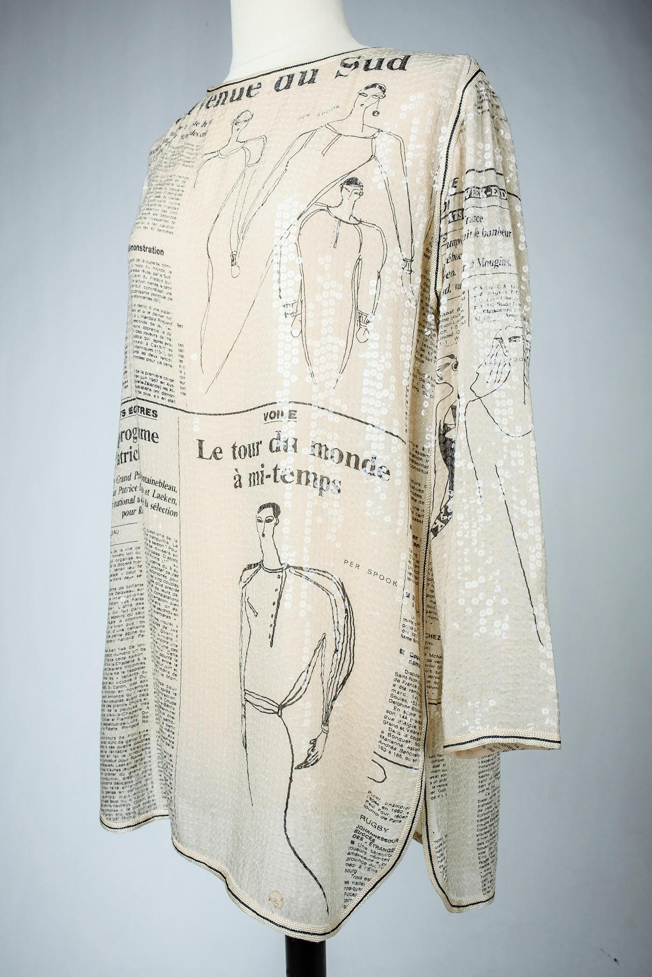 Women's A Per Spook Tunic sequin dress -Jeanne Moreau's wardrobe - Fall-Winter 1987-1988