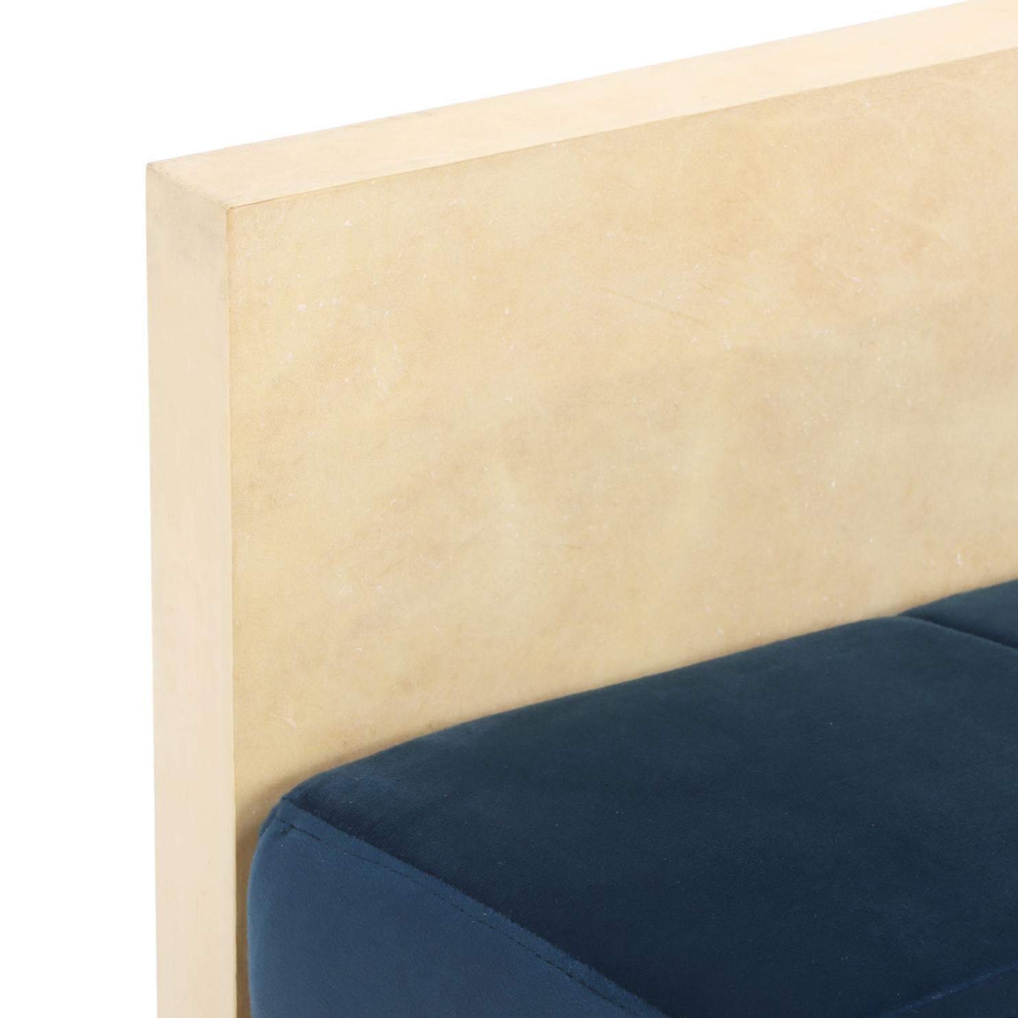 Argentine A Pergamino Parchment Covered Daybed / Bench. For Sale