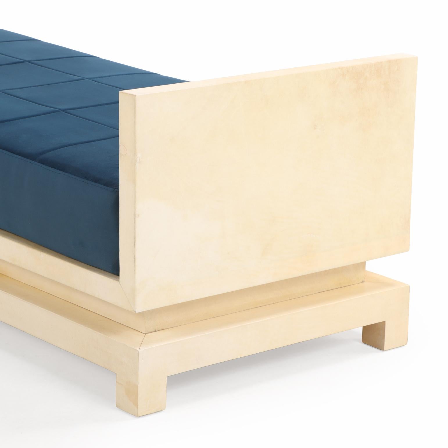 Contemporary A Pergamino Parchment Covered Daybed / Bench. For Sale