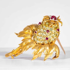 Jean Schlumberger, Tiffany & Co. Peridot and Ruby Thistle Brooch