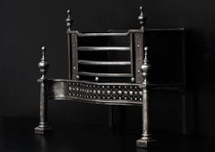 Period 18th Century Polished Steel Firegrate