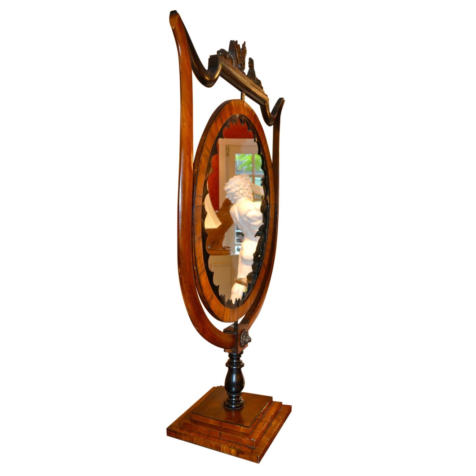 Early 19 Century Austrian Biedermeier Table Mirror In Good Condition For Sale In Vancouver, British Columbia