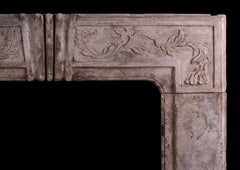 Period Queen Anne Stone Fireplace