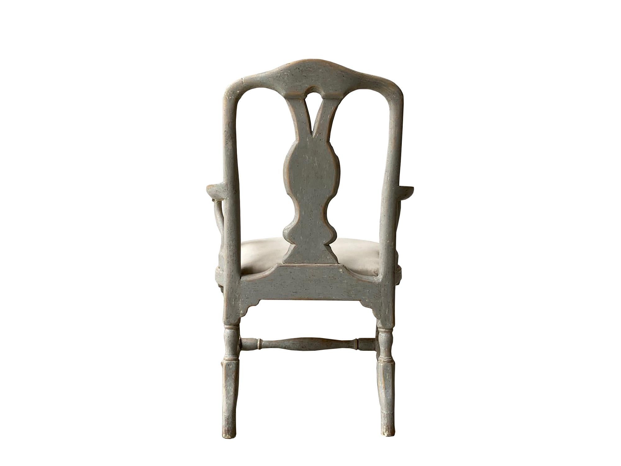 18th Century and Earlier Period Swedish Rococo Armchair For Sale