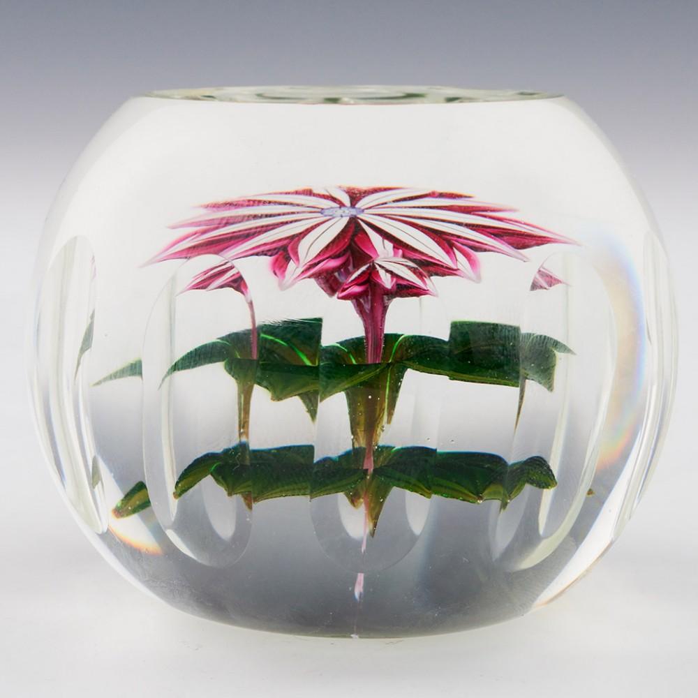 Scottish A Perthshire Dalhia Blossom Upright Paperweight, 1985 For Sale