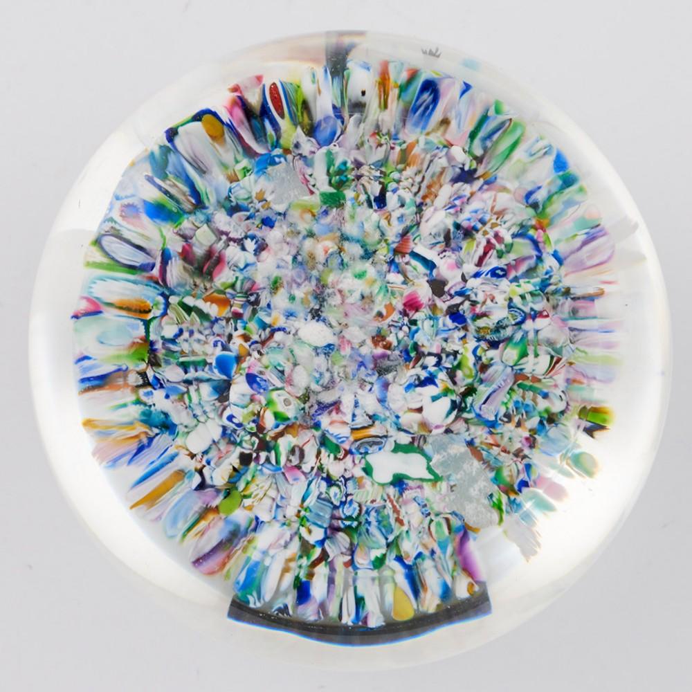 A Perthshire Magnum Close Packed Silhouette MIllefiori Paperweight, 1987 In Good Condition For Sale In Tunbridge Wells, GB