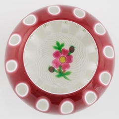 A Perthshire Ruby Double Overlay Paperweight 1984G