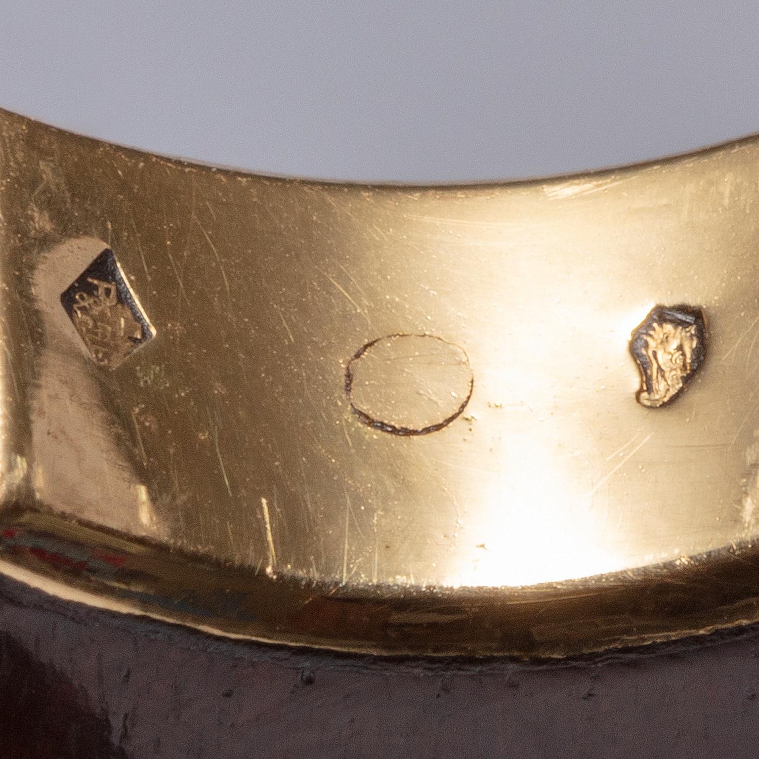 Bague en bois et or 18 carats Pery & fils en vente 1