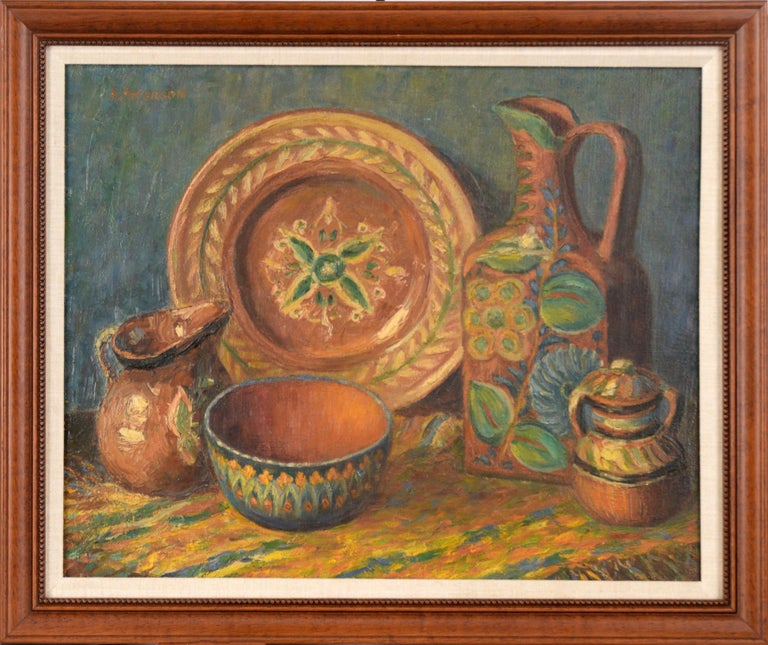 A. Peterson - Still Life of Ornate Pottery - Oil on Canvas For Sale at ...