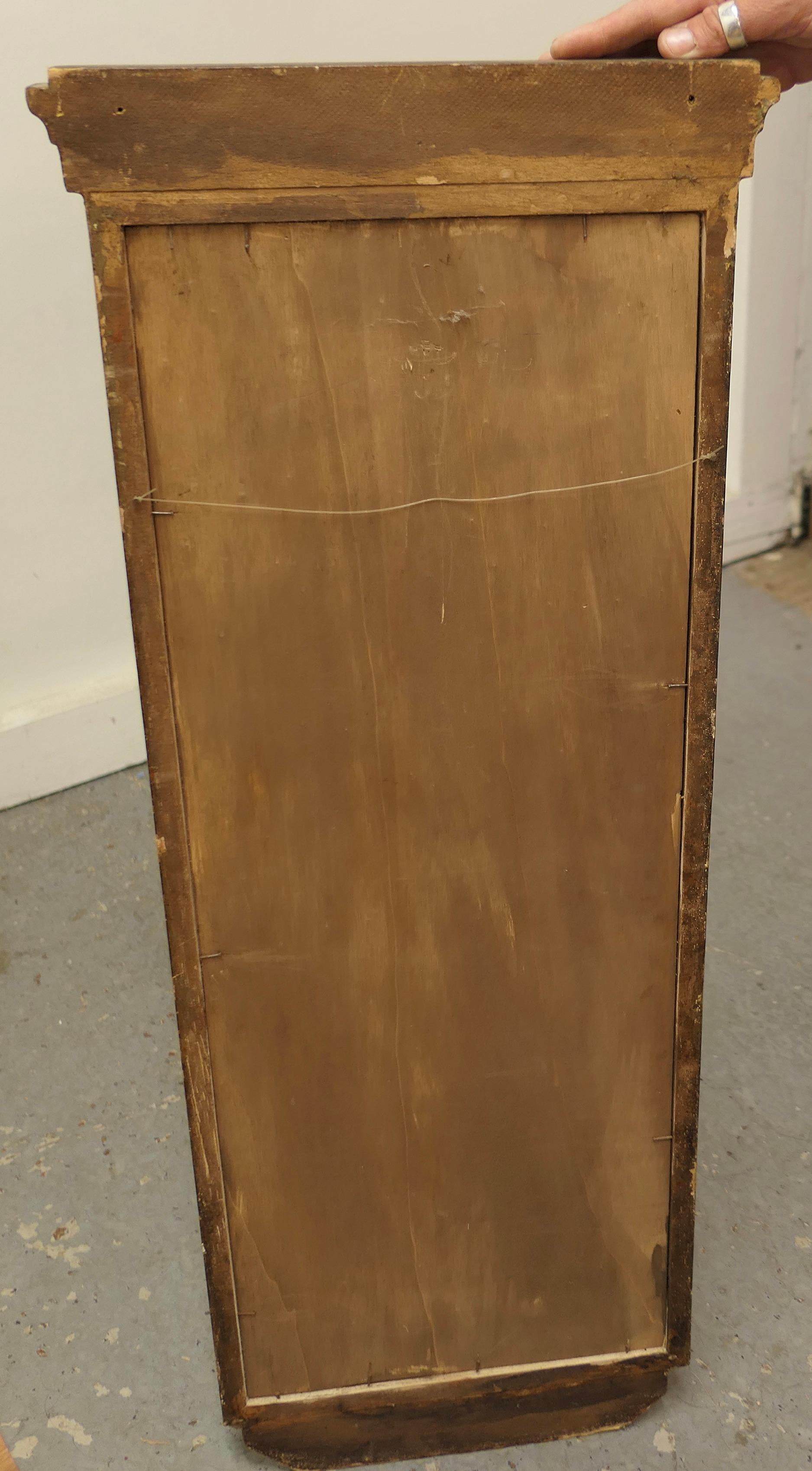 French Provincial Petite 19th Century French Gilt Trumeau Mirror For Sale