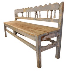 Petite banquette gustavienne suédoise du XIXe siècle