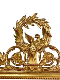 Specchio dorato Petite di epoca Luigi XVI del XVIII secolo