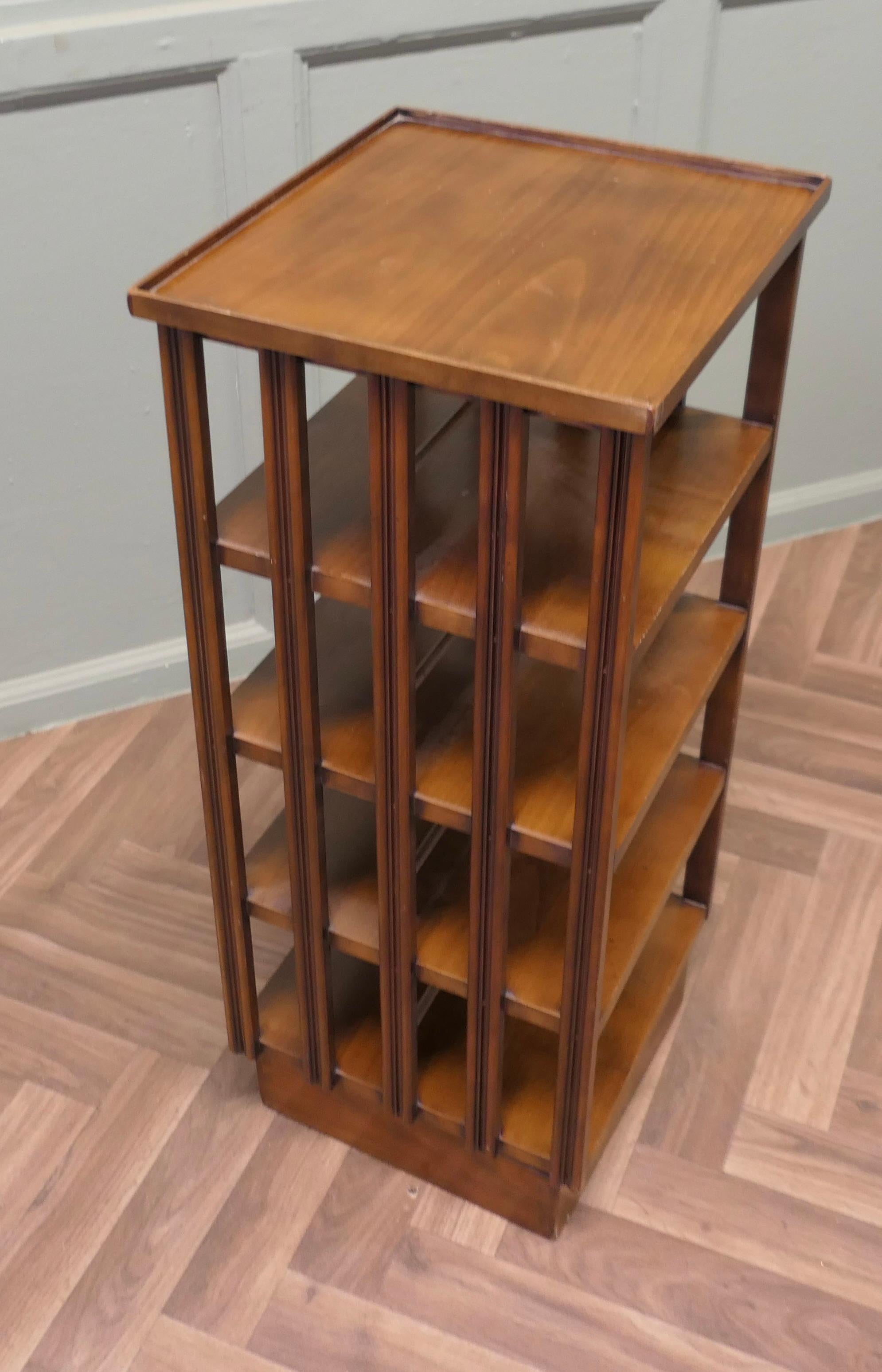 19th Century A Petite French 4 Shelf Revolving Bookcase   The Bookcase is French For Sale