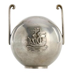 A pewter vase by C.G Hallberg, Stockholm 1929