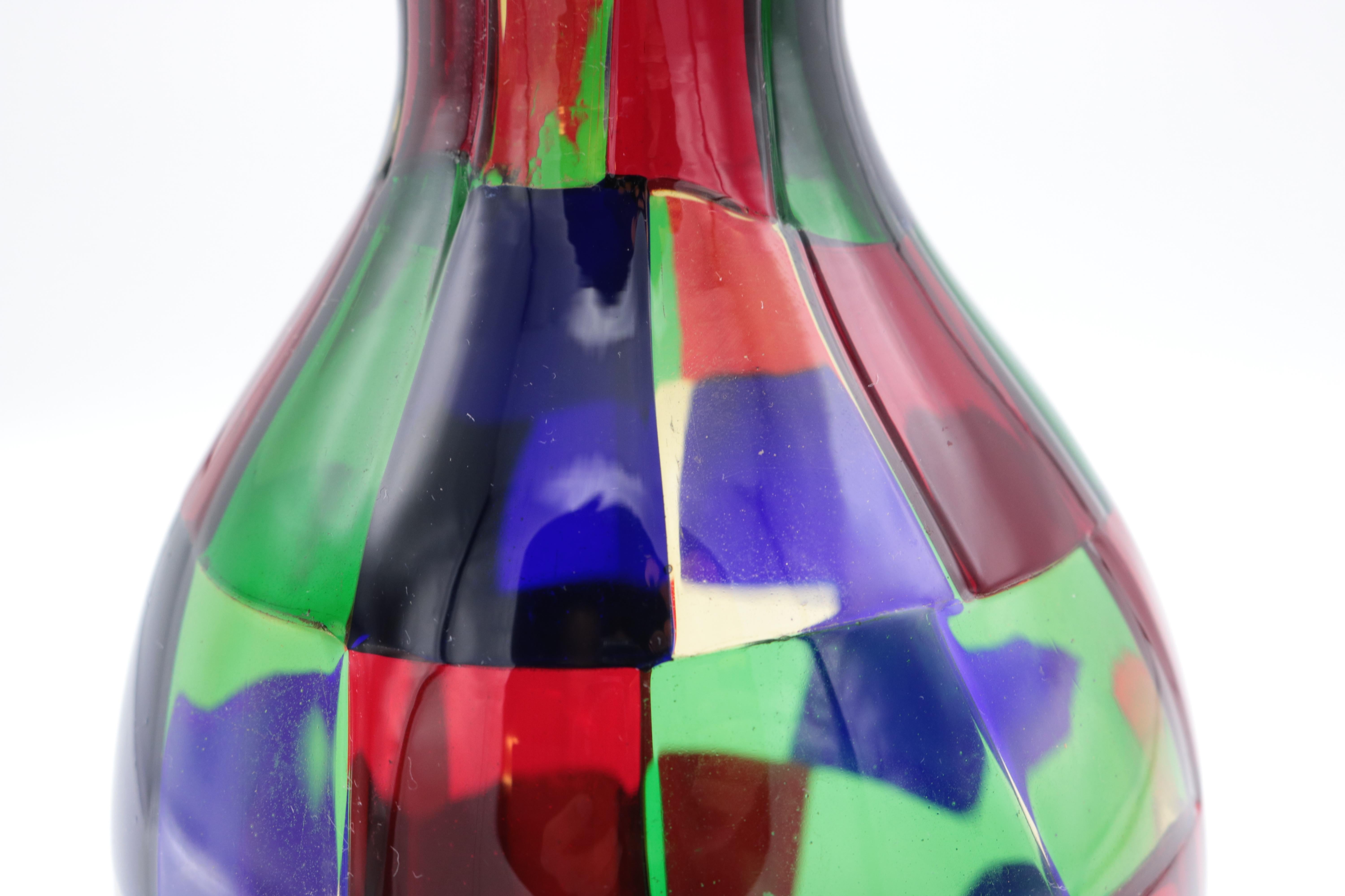 Vase „Pezzato“ von Fulvio Bianconi für Venini (Moderne der Mitte des Jahrhunderts) im Angebot