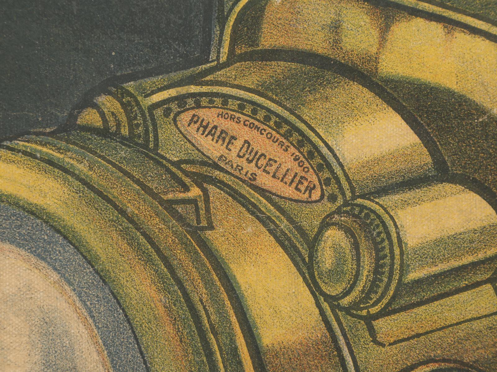Phares Ducellier Large Original Poster by P. Chappelier, Paris France, 1900 For Sale 5