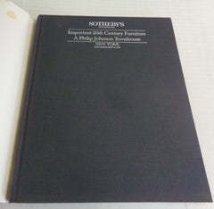 A Philip Johnson Townhouse: 1989 Sotheby's - Important 20th C. Furniture