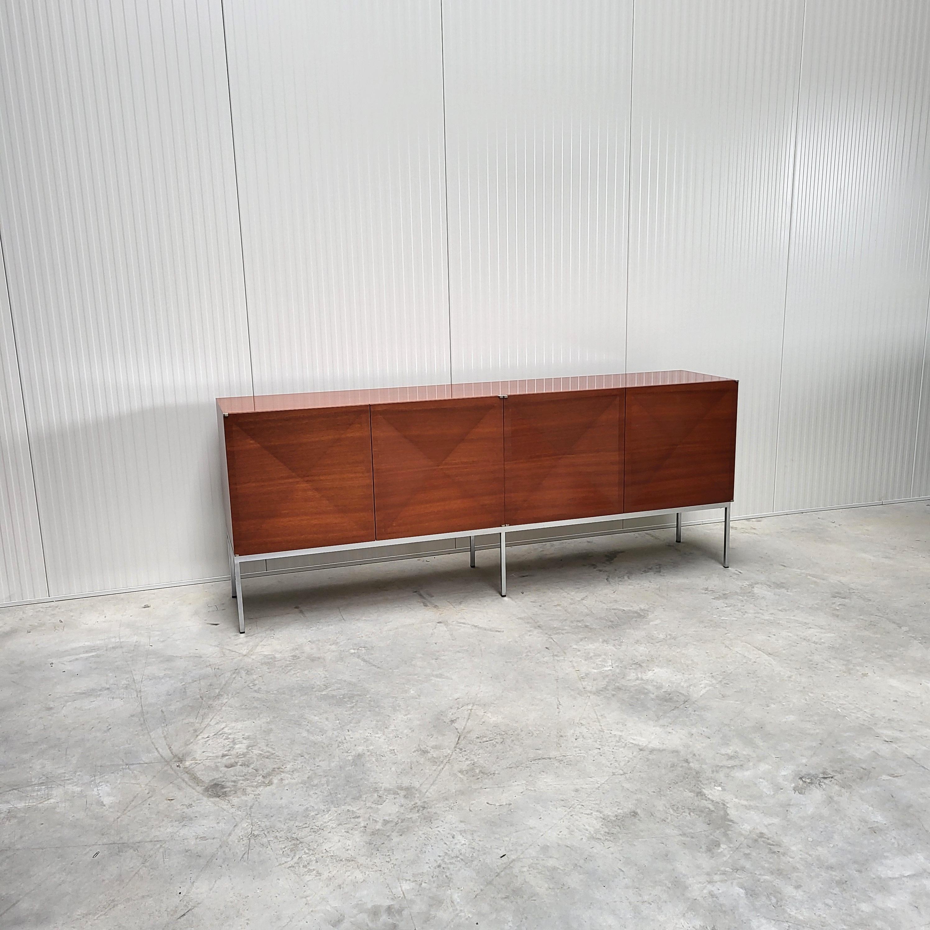 A. Philippon & J. Lecoq Pointe de Diamant Sideboard Credenza by Behr 1962 For Sale 5