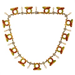 Phillips Enameled Fish Necklace