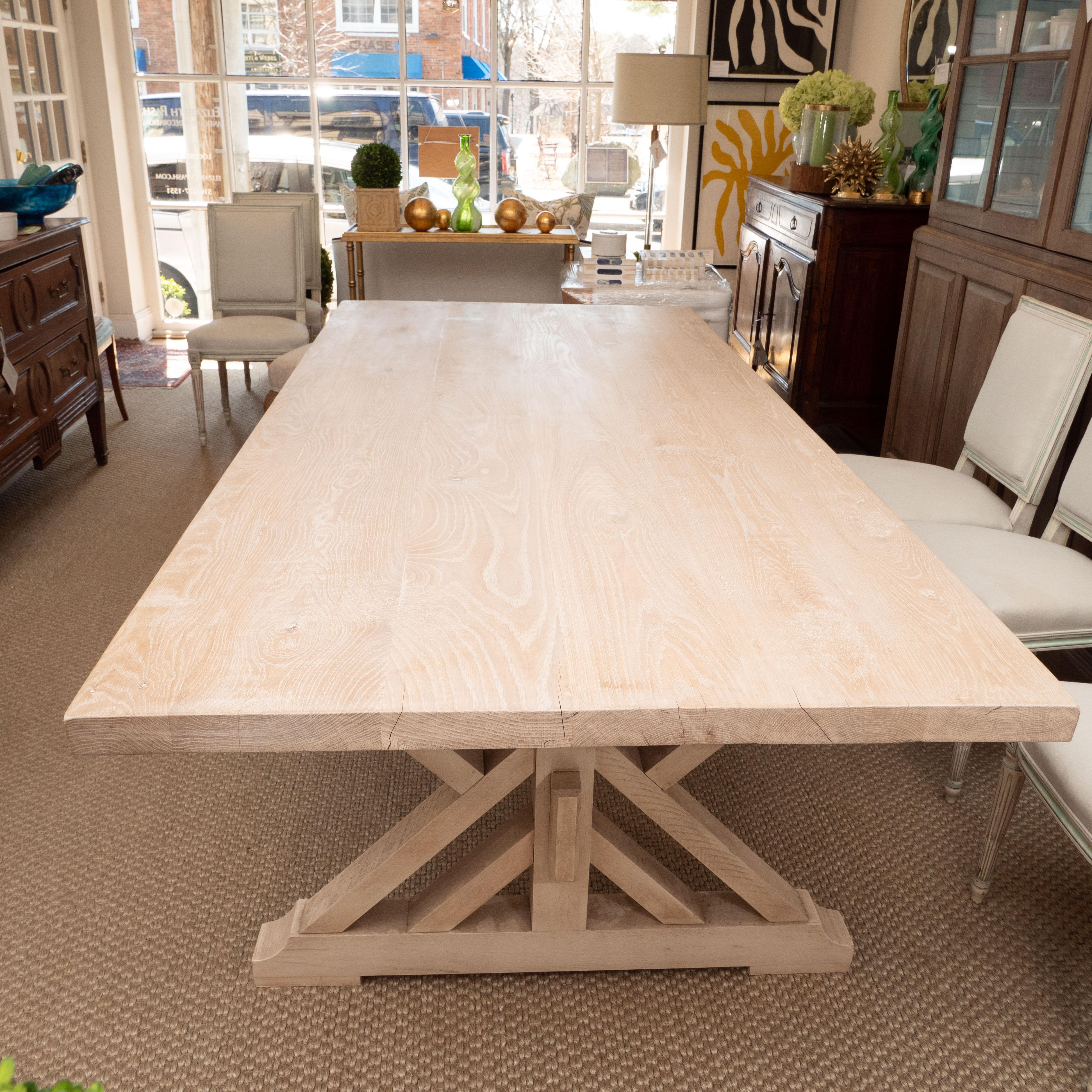 pickled oak dining table