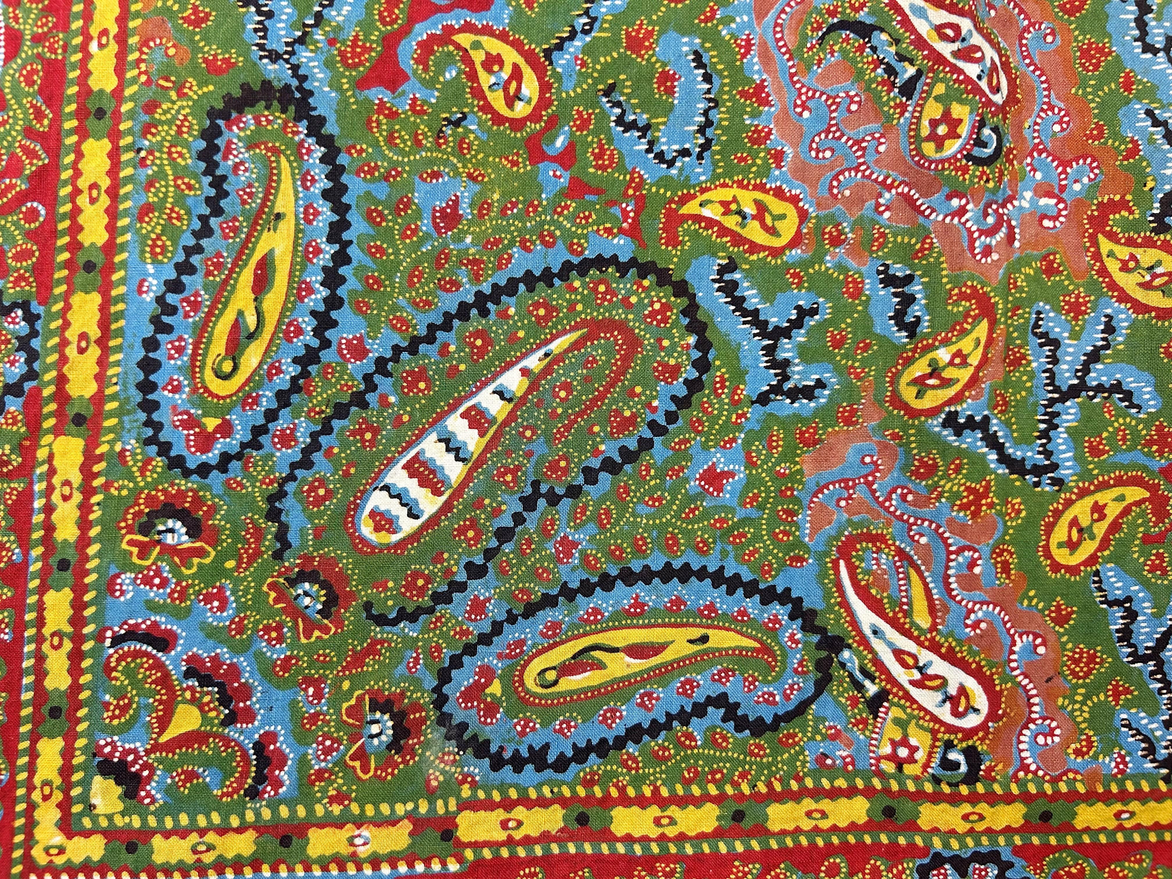 Ein Picoté bedruckter Fichu-Schal aus Baumwolle - Elsass für die Provence CIRCA 1860 im Angebot 7