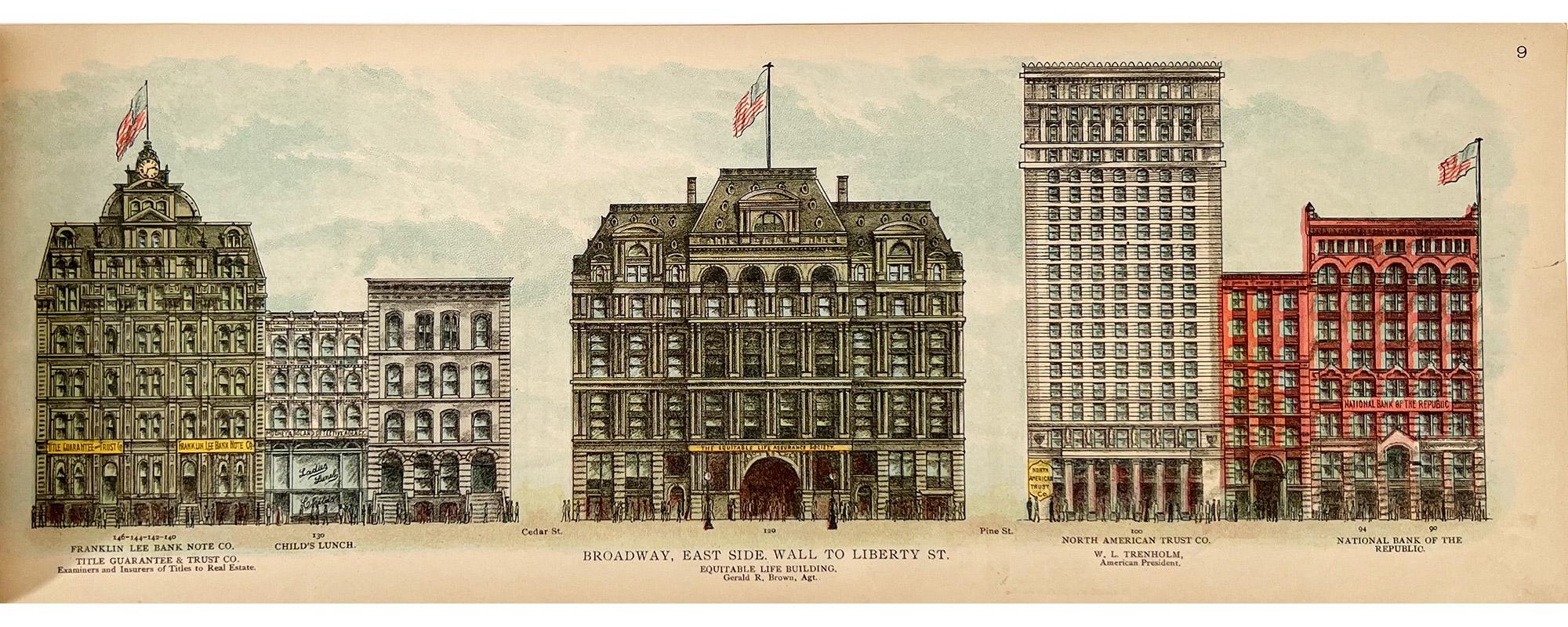 Una descrizione pittorica di Broadway - The Mail & Express 1899 in vendita 5
