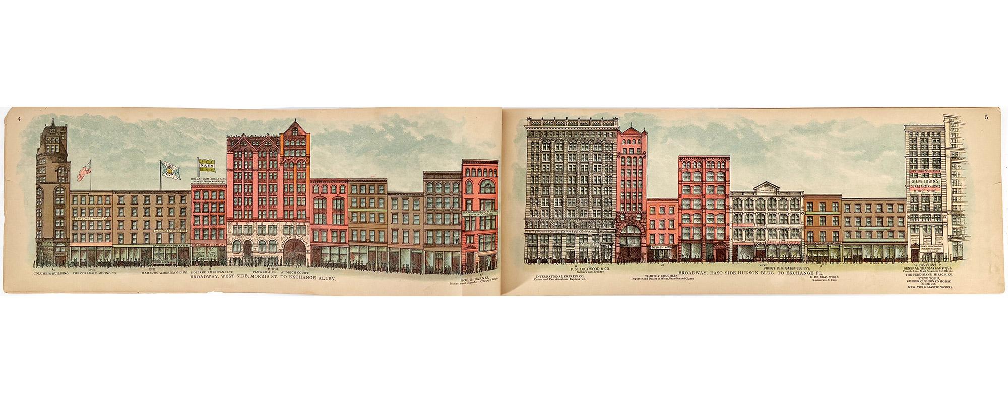 Americano Una descrizione pittorica di Broadway - The Mail & Express 1899 in vendita