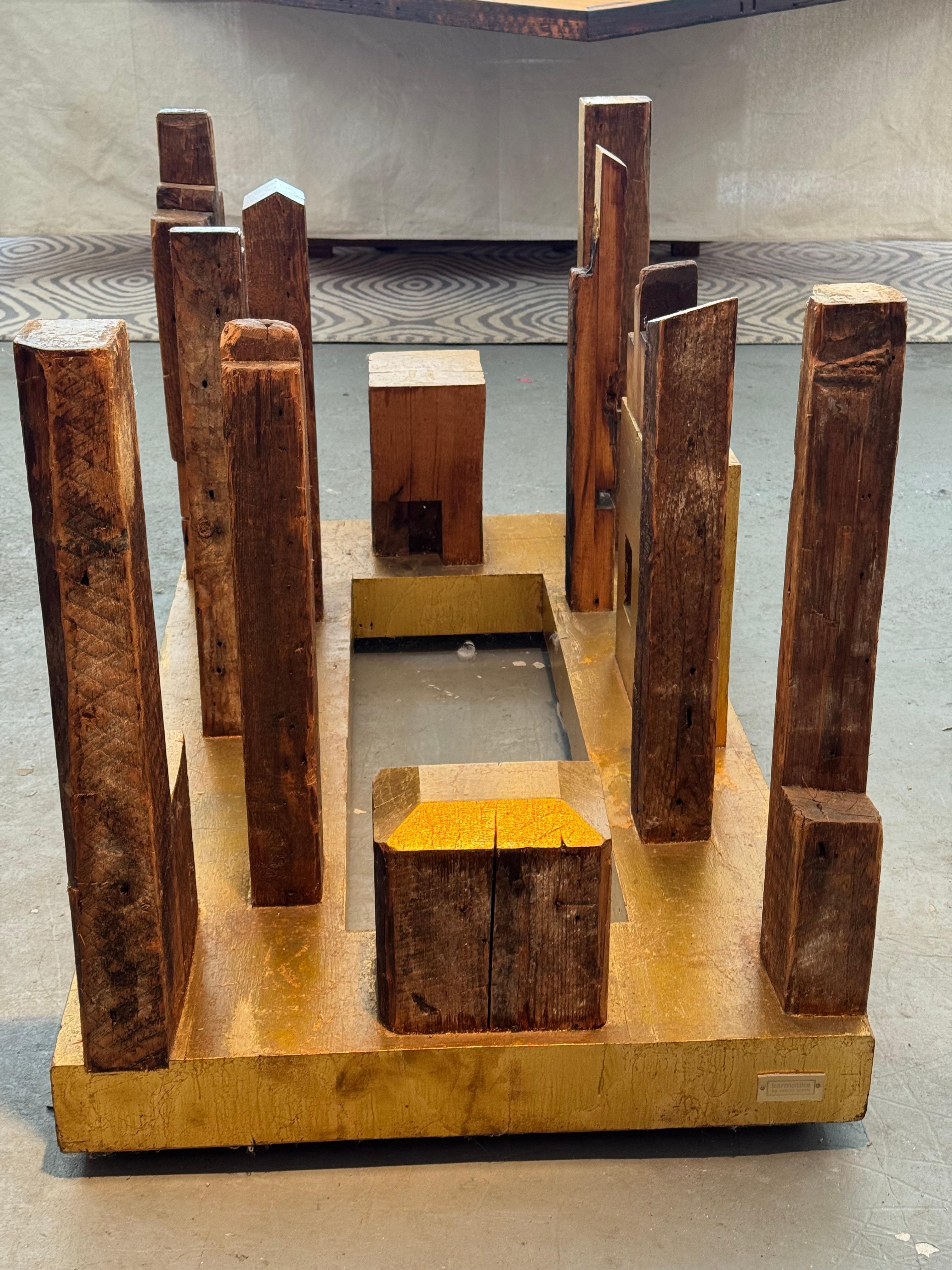 A Piece of NYC, created by Rafael Calvo using Reclaimed Beams from Manhattan For Sale 2