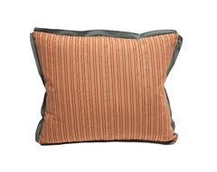 A Pieced and Mitered Cushion With Tapestry Center Accent