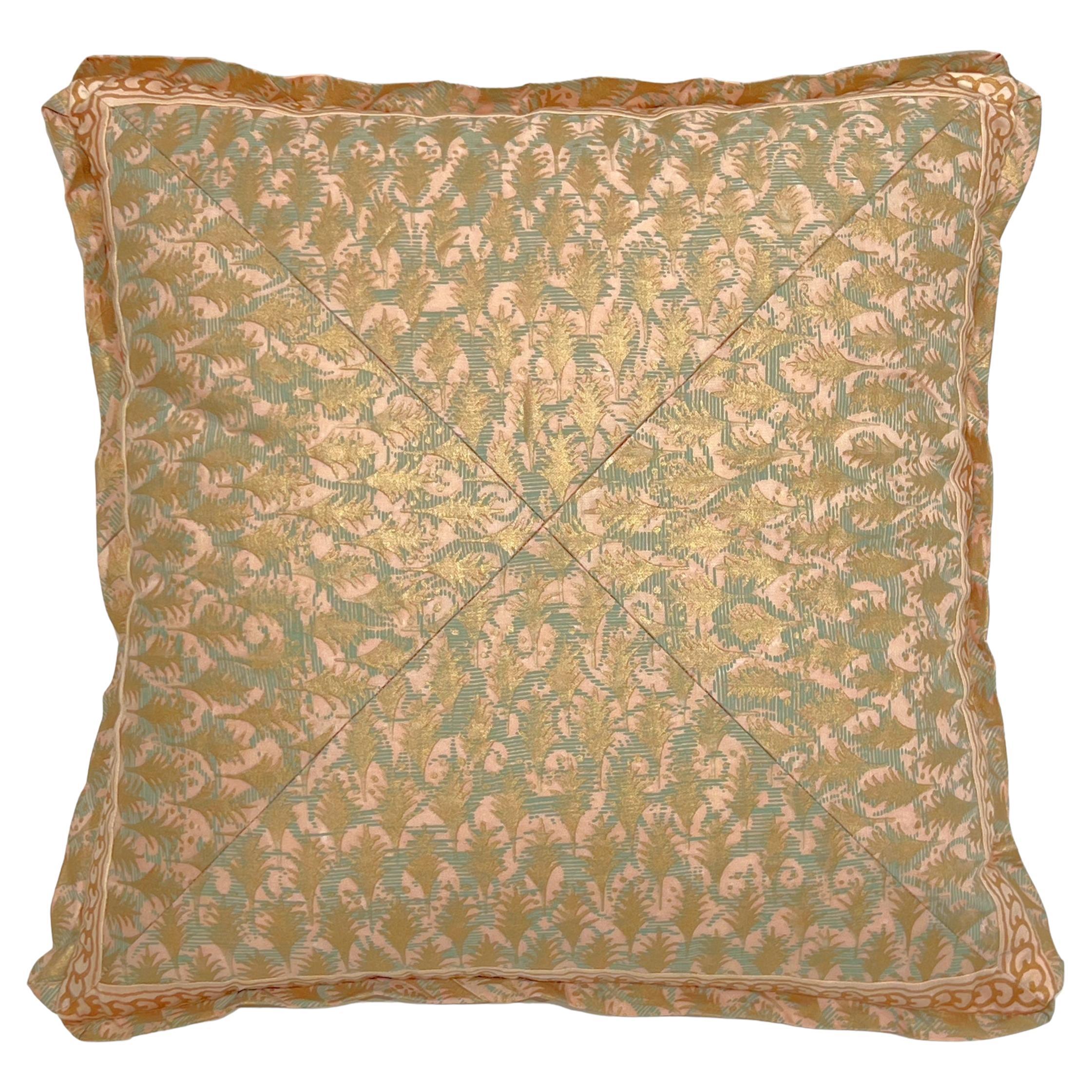 A Pieced and Mitered Fortuny Cushion in the Puimette Pattern