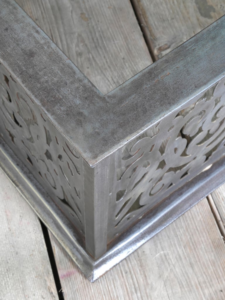 Pierced Steel Fireplace Fender For Sale at 1stDibs