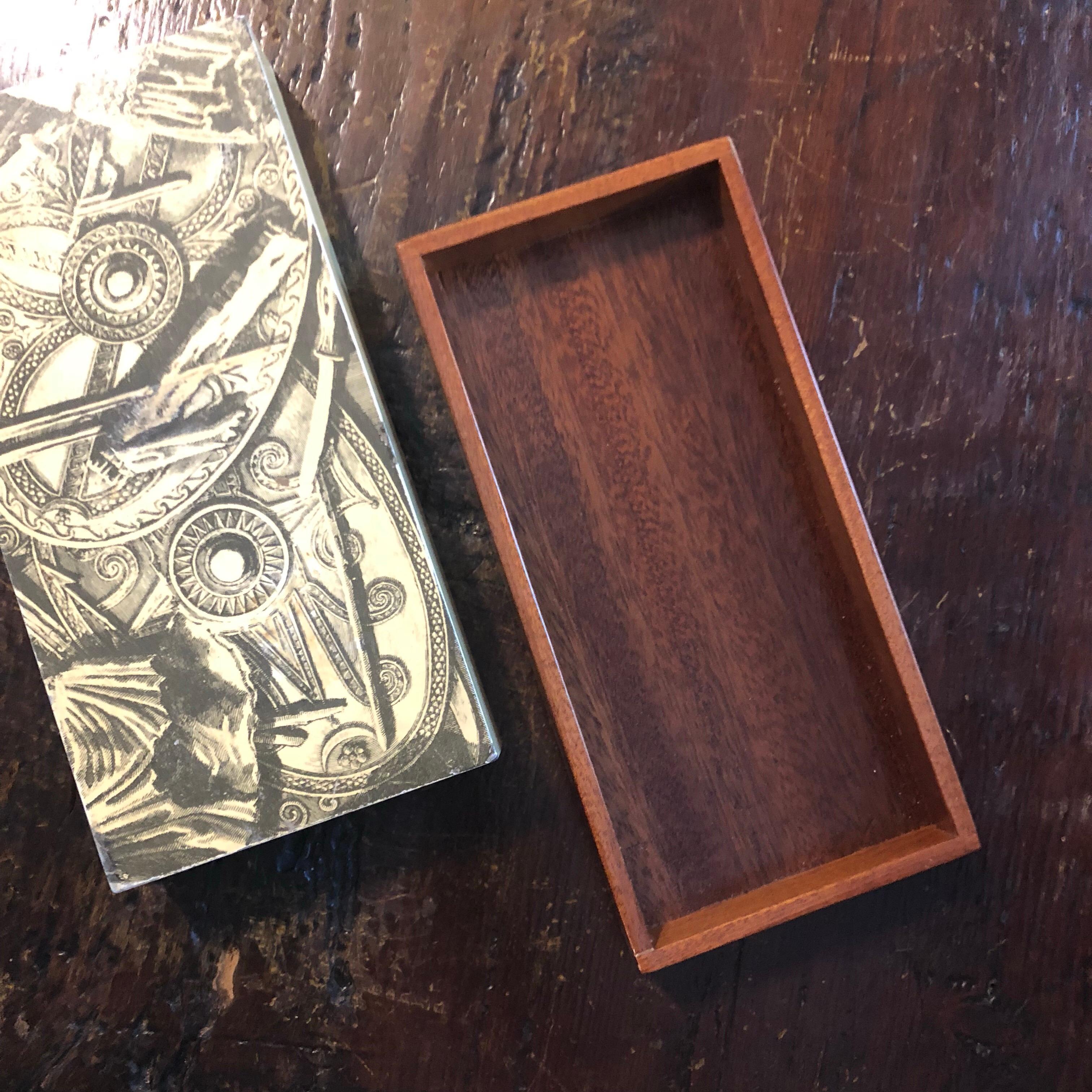 Piero Fornasetti Mid-Century Modern Italian Cigarette Box, 1950 5