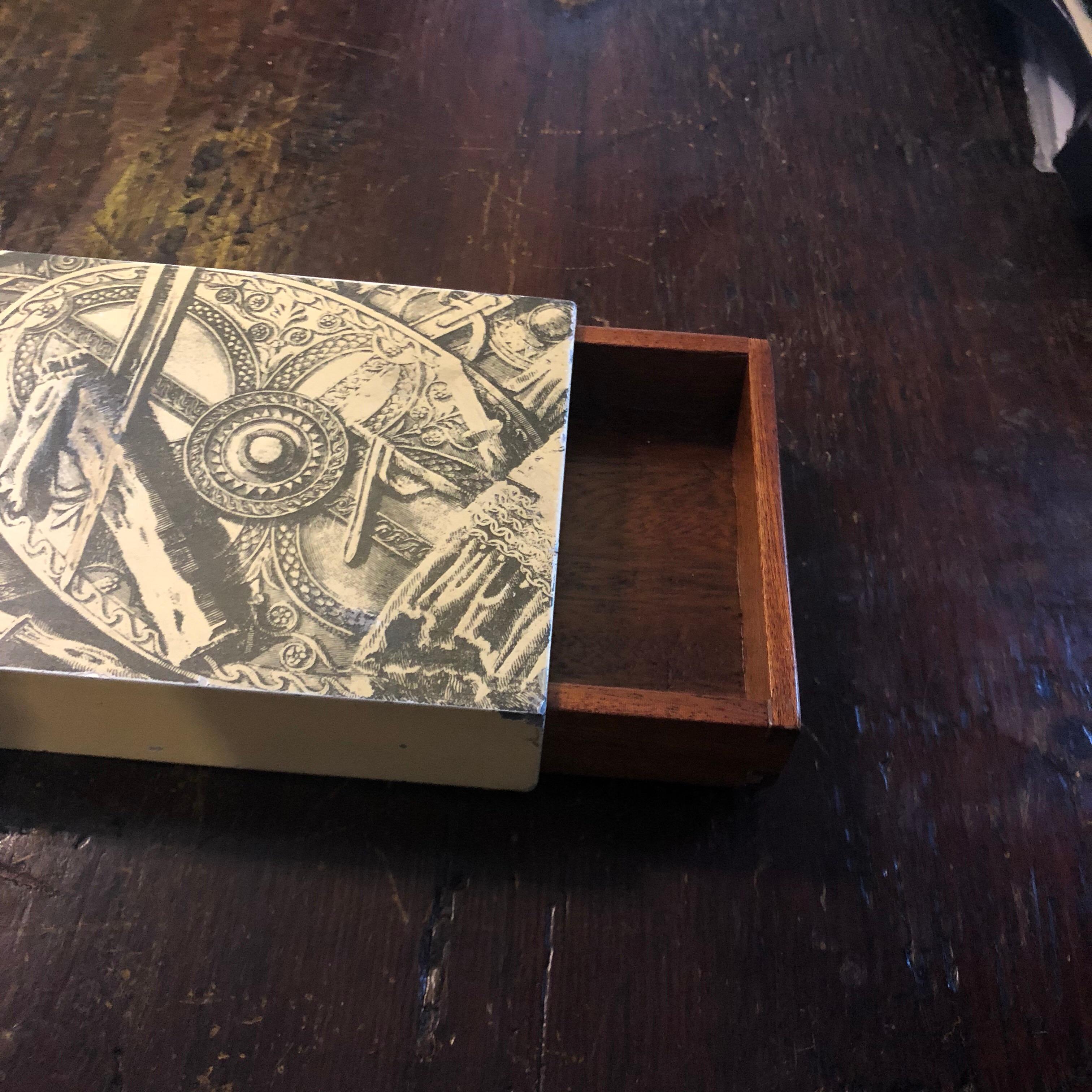 20th Century Piero Fornasetti Mid-Century Modern Italian Cigarette Box, 1950