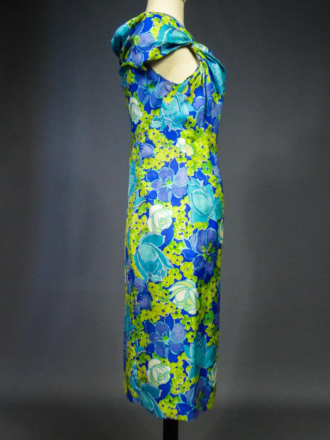 A Pierre Balmain Haute Couture Cocktail Dress Numbered 112776 Circa 1965 For Sale 5