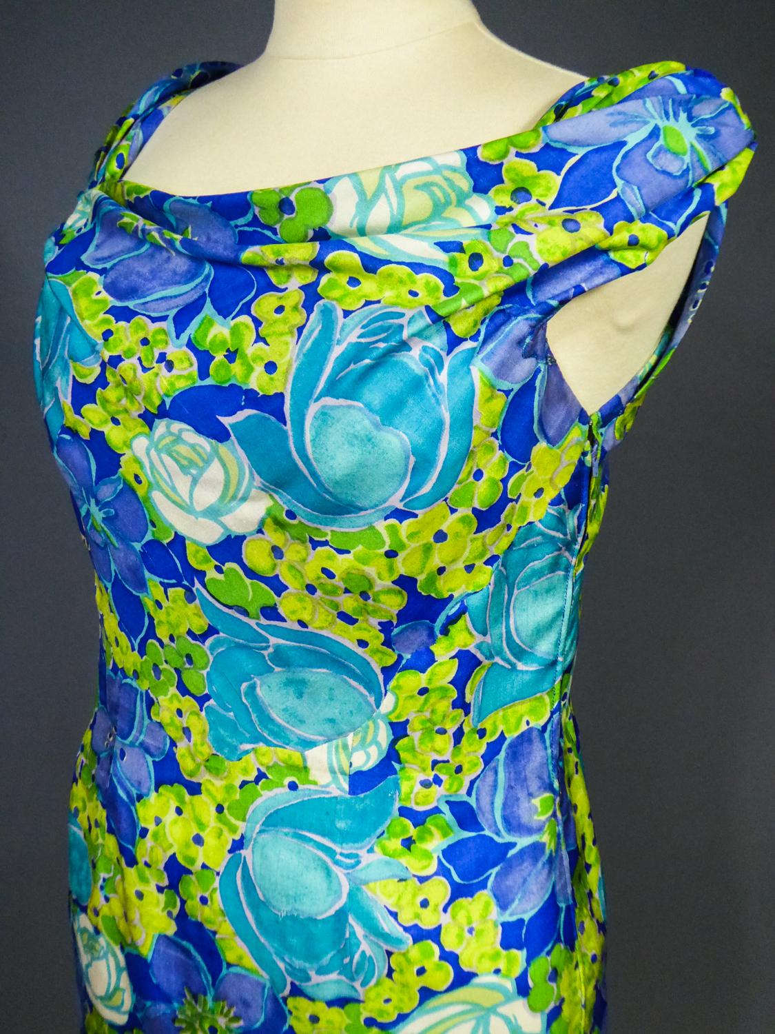 A Pierre Balmain Haute Couture Cocktail Dress Numbered 112776 Circa 1965 For Sale 7
