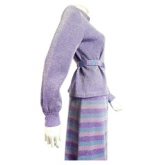 A Pierre Balmain Lurex Knitting Three-pieces Set - France Circa 1980