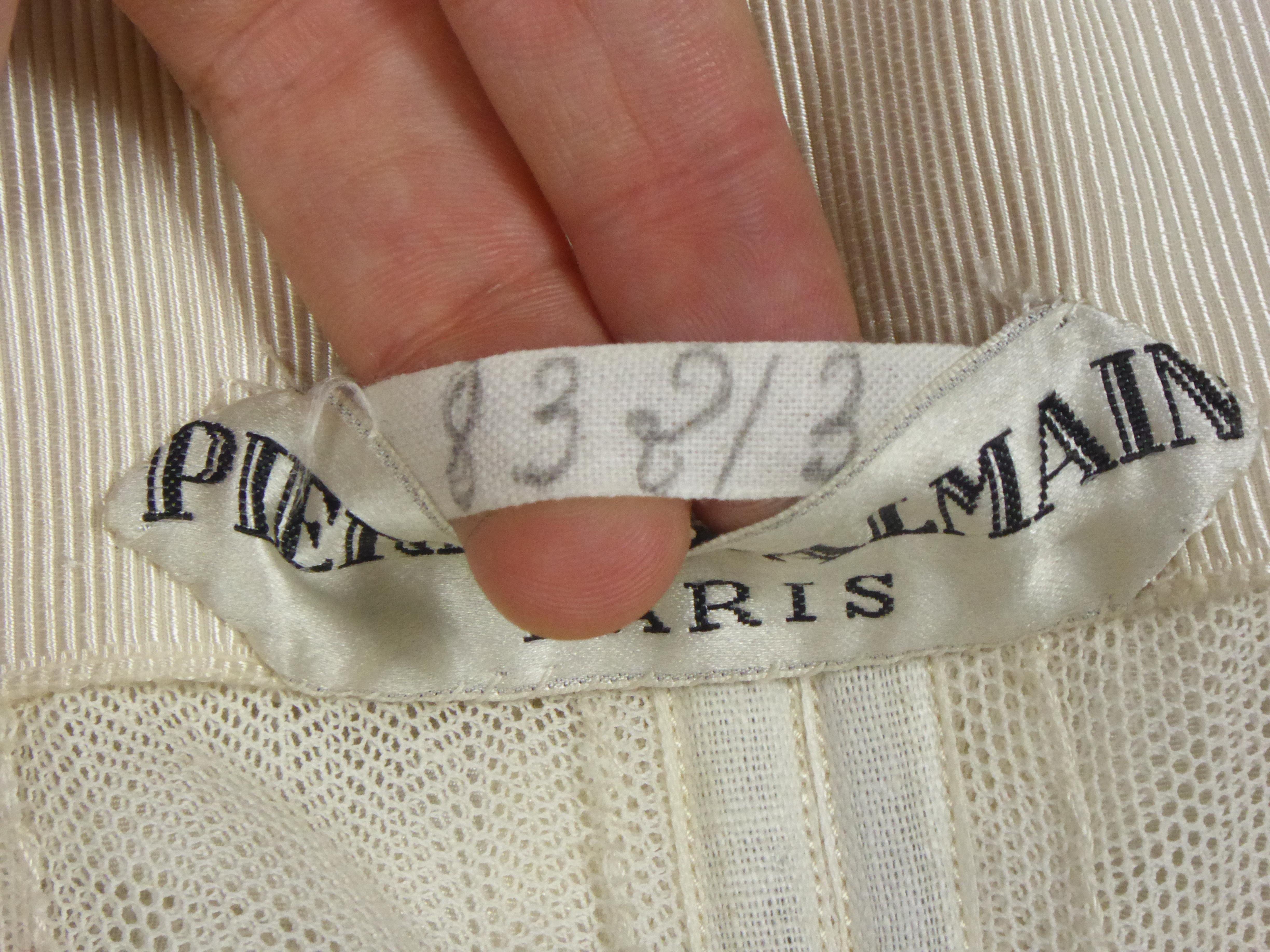 A Pierre Balmain Ottoman Silk Faille Couture Ball-Gown N° 83213 Paris Circa 1958 In Good Condition For Sale In Toulon, FR