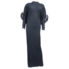 A Pierre Cardin Black Couture Jersey Evening Dress Circa 1976/1978