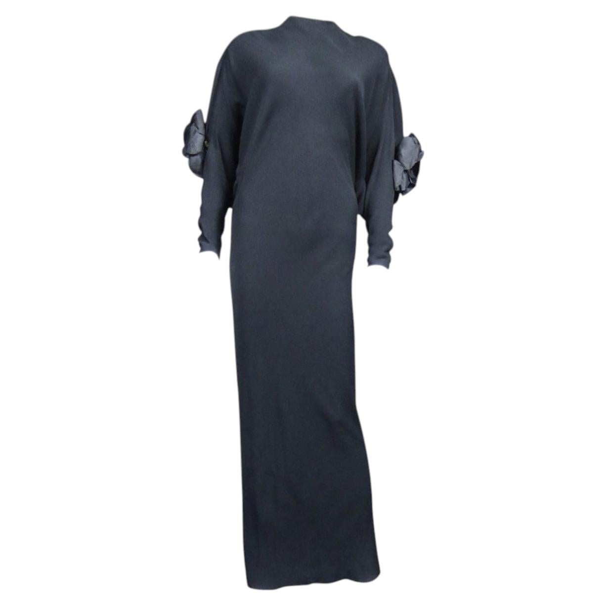 A Pierre Cardin Couture Black Jersey Evening Dress Circa 1976/1978
