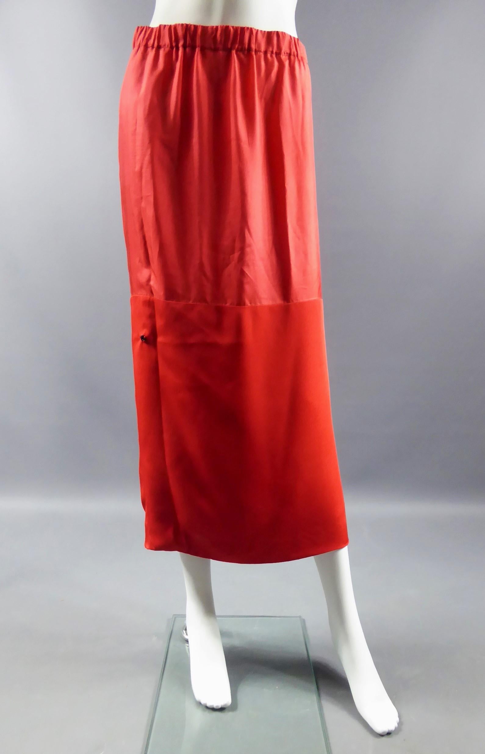 A Pierre Cardin Couture Batwing Sleeves Dress & Skirt Circa 1980 For Sale 7