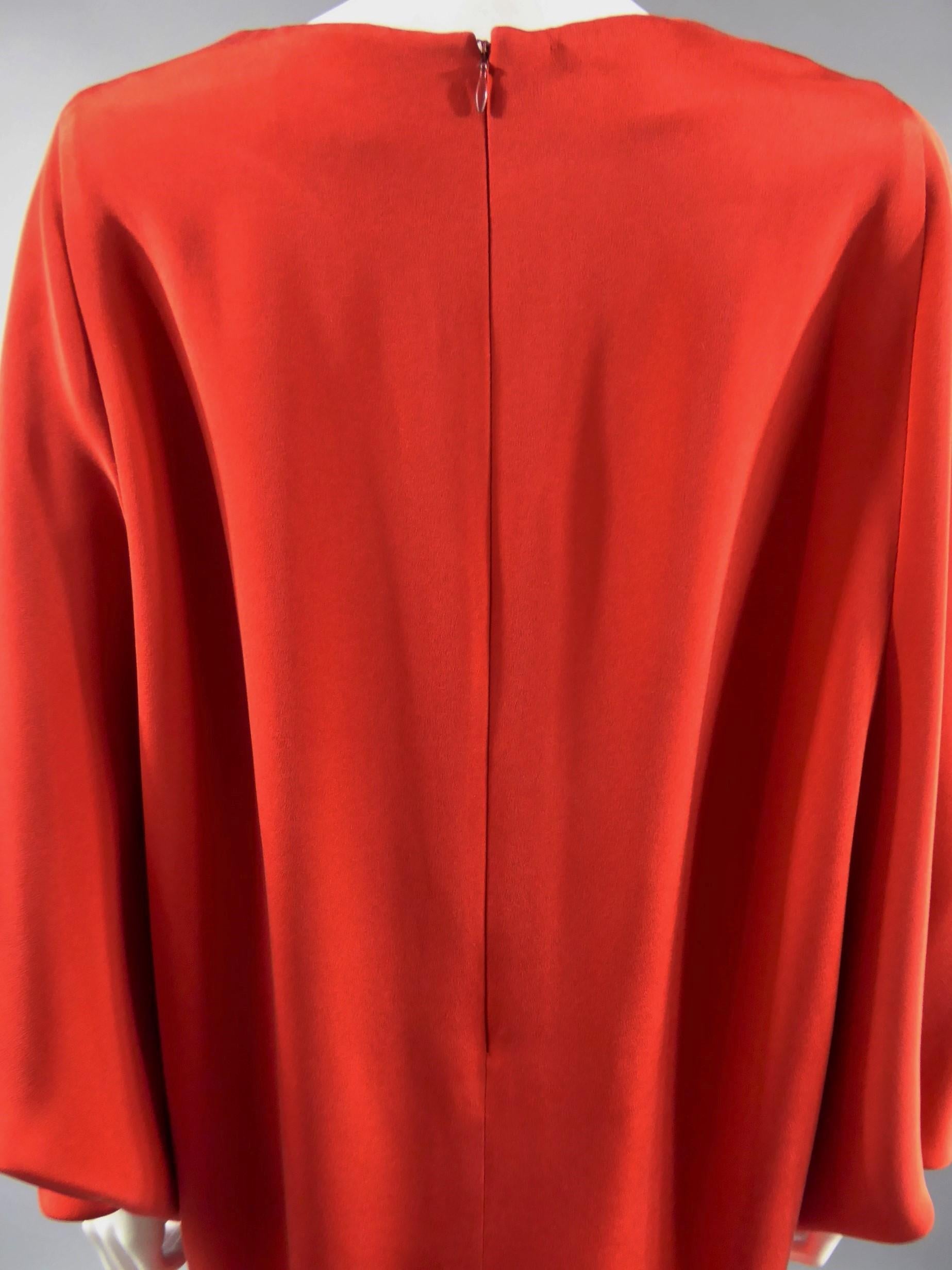 A Pierre Cardin Couture Batwing Sleeves Dress & Skirt Circa 1980 For Sale 4