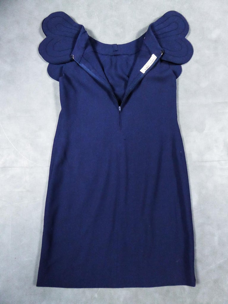 A Pierre Cardin Haute Couture Mini-dress in Navy-blue Jersey and ...