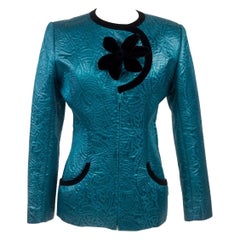 A Pierre Cardin padded Silk Jacket From Jacqueline de Ribes Wardrobe Circa 1985