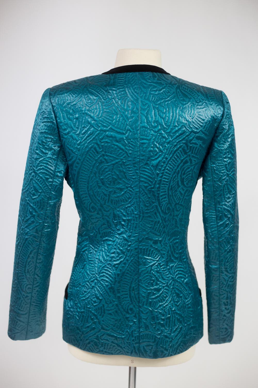A Pierre Cardin Silk Jacket From Jacqueline de Ribes Wardrobe Circa 1985 For Sale 4